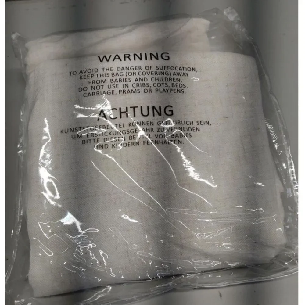 Brand New Nanspring Cream Linen Light-Filtering Curtains – Set of 2